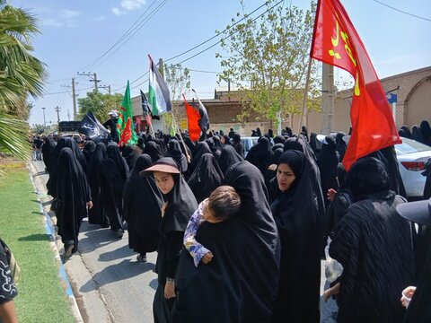 تصاویری از حضور کادر و طلاب موسسه آموزش عالی ریحانه الرسول ساوه در کاروان پیاده‌روی جاماندگان اربعین حسینی