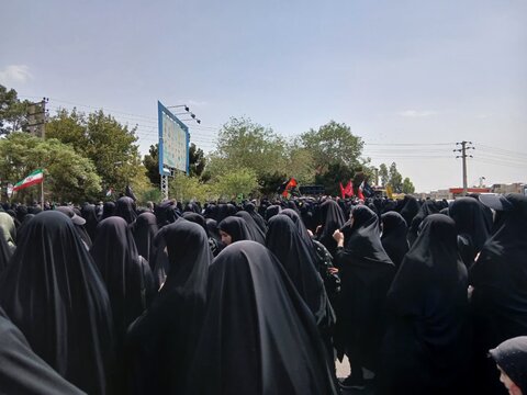 تصاویری از حضور کادر و طلاب موسسه آموزش عالی ریحانه الرسول ساوه در کاروان پیاده‌روی جاماندگان اربعین حسینی