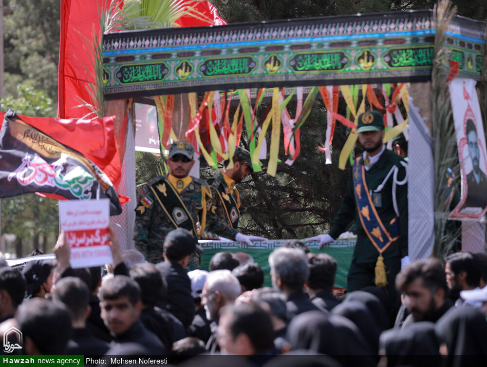 تشییع عاشقانه در مسیر عشق؛ بدرقه شهید یونس نوفرستی در پیاده‌روی اربعین+تصاویر