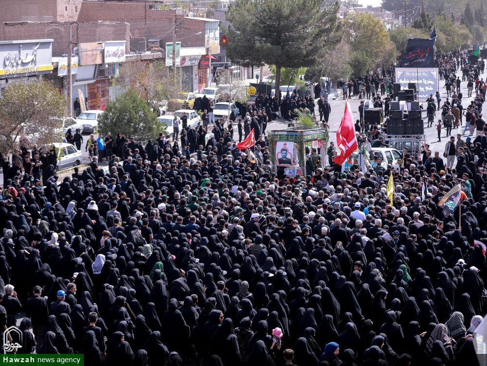 تشییع عاشقانه در مسیر عشق؛ بدرقه شهید یونس نوفرستی در پیاده‌روی اربعین+تصاویر