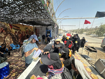 تصاویر/ موکب عبدالله الرضیع؛ نماد وحدت و مقاومت در مسیر زائران حسینی