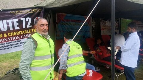 کرگل: اربعین واک کے دوران 175 خون کے عطیات، سبیلوں اور تبرکات کا وسیع انتظام