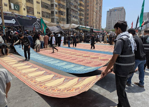 اربعین حسینیؑ، آئی ایس او کراچی کے تحت مرکزی جلوس میں مولانا ناظر تقوی کی زیر اقتداء نماز باجماعت