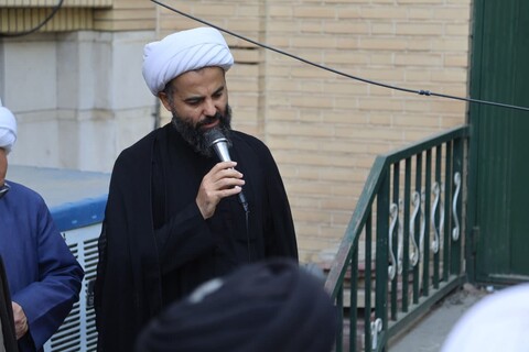 تصاویر / اقامه نماز میت بر پیکر مرحوم حجت الاسلام والمسلمین بهرامی نوید توسط امام جمعه همدان