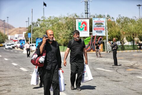 تصاویر/  بازگشت زائرین از پایانه مرزی تمرچین