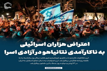 عکس نوشت| اعتراض هزاران اسرائیلی به ناکارآمدی نتانیاهو در آزادی اسرا