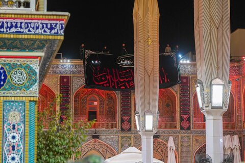 الصحن العلوي المُطهَّر يَلبس حُلّةَ الحزن استعداداً لذكرى رحيل النبي الأعظم (ص)
