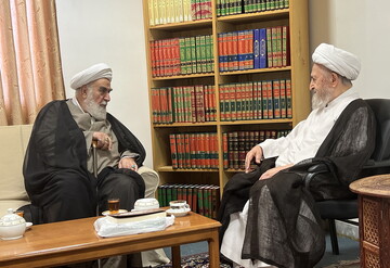 دیدار رئیس دفتر مقام معظم رهبری با آیت‌الله العظمی سبحانی + عکس