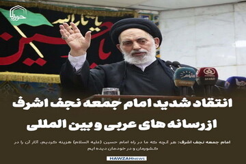 عکس نوشت| انتقاد شدید امام جمعه نجف اشرف از رسانه های عربی و بین المللی
