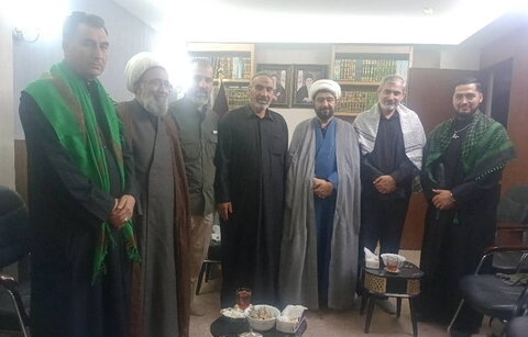 دیدار جمعی از جوانان فعال فرهنگی کشورهایی با آیت الله مروی در کربلای معلّی