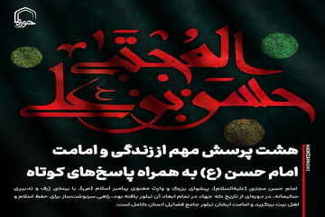 عکس نوشت| هشت پرسش مهم از زندگی و امامت امام حسن (ع) به همراه پاسخ‌های کوتاه