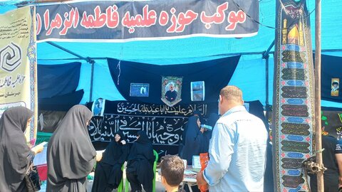 تصاویر/فعالیت طلاب مدرسه علمیه فاطمه الزهرا ساوه در دهه آخر ماه صفر