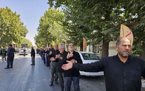 عزاداری مردم نقده در سالروز شهادت امام حسن(ع) و ارتحال نبی مکرم اسلام(ص)