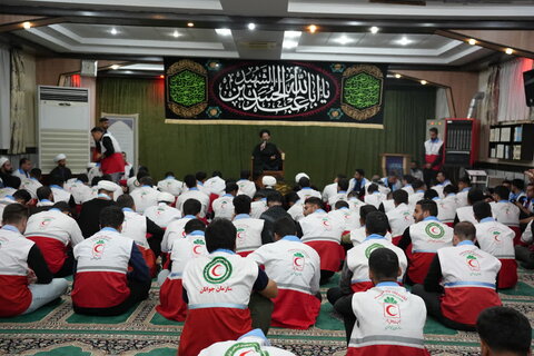 تصاویر / مراسم عزاداری داوطلبان سازمان جوانان جمعیت هلال احمر