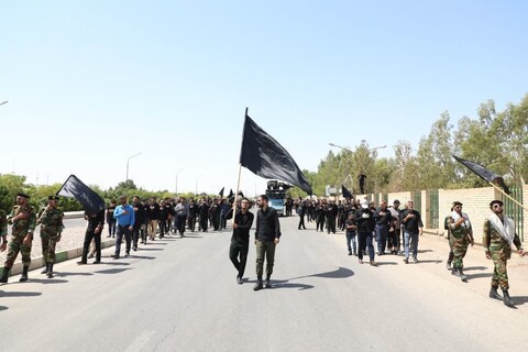 تصاویر/ مراسم عزاداری و دسته‌روی نیروهای مسلح شهرستان سمنان