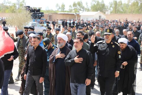 تصاویر/ مراسم عزاداری و دسته‌روی نیروهای مسلح شهرستان سمنان