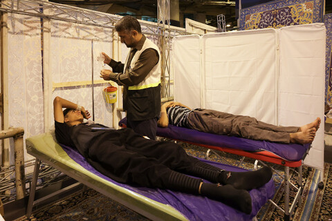 تصاویر/ موکب انصارالحسین علیه‌السلام در حرم مطهر رضوی