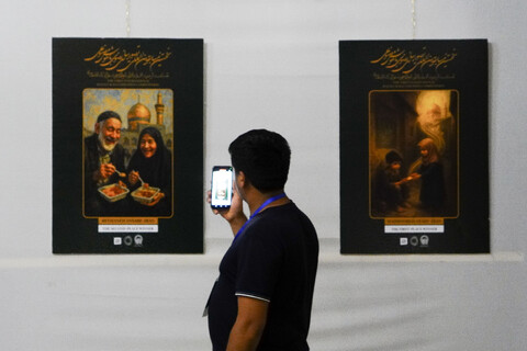 تصاویر/ نمایشگاه آثار نخستین مسابقه بین‌المللی تصویرسازی رضوی با هوش مصنوعی