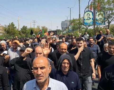 تصاویر/حضور کادر مدرسه علمیه فاطمه الزهرا ساوه در حرکت کاروان عزاداری در روز رحلت رسول اکرم(ص)