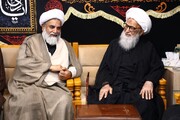 Encuentro del presidente de la Asamblea de Unidad Musulmana de Pakistán con el Ayatolá al-Uzma Hafiz Bashir Hussein Najafi en Nayaf Ashraf