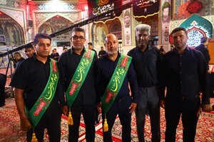 تصاویر/  عزاداری‌ هرمزگانی‌ها در حرم رضوی