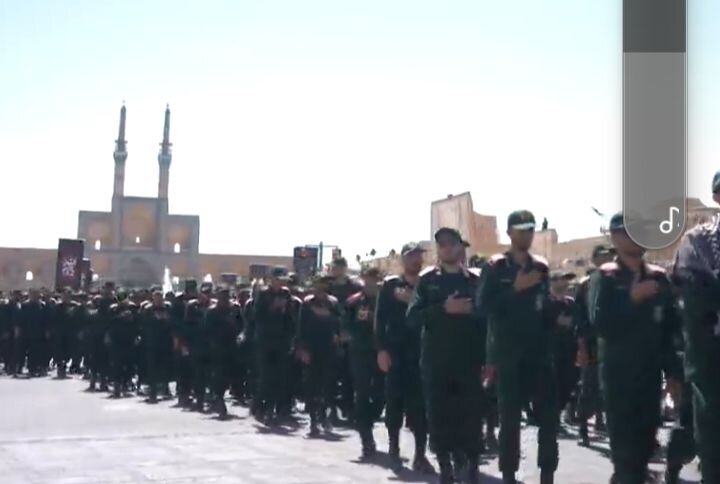 فیلم| حرکت دسته عزای نیروهای مسلح یزد