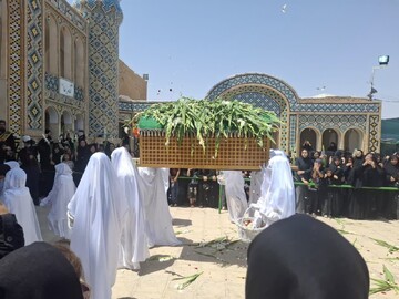 آیین با شکوه سنتی، مذهبی گلباران خورشید دریزدل آران و بیدگل برگزار شد