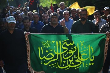 دسته‌ عزاداری یاسوج در سوگ امام رضا (ع)؛ از امام‌زاده عبدالله تا آبشار + تصاویر