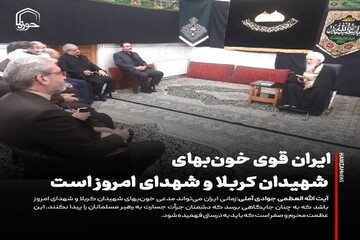 عکس نوشت| ایران قوی خون‌بهای شهیدان کربلا و شهدای امروز است