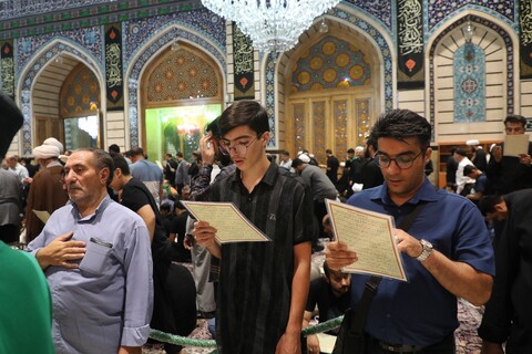 تصاویر/ حال و هوای حرم حضرت معصومه (س) در شب شهادت امام رضا (ع)