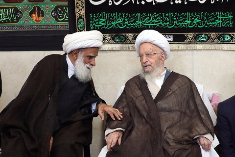 تصاویر/ مراسم عزاداری روز شهادت امام رضا (ع) در بیوت مراجع