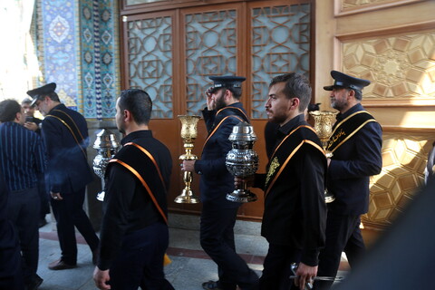 تصاویر/ دسته عزاداری خادمان به مناسبت شهادت امام رضا علیه السلام