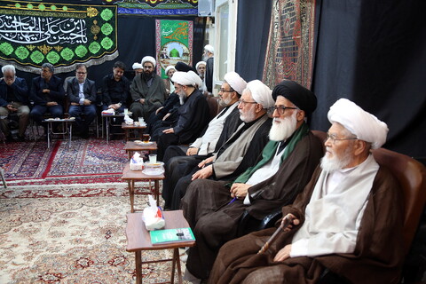 مراسم عزاداری شهادت امام رضا(ع) در دفتر آیت الله العظمی فاضل لنکرانی (ره)