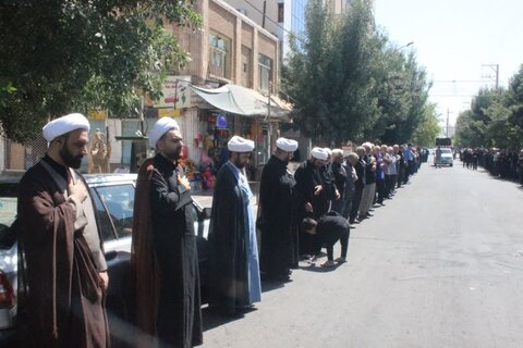 تصاویر/ عزاداری خیابانی در شهرستان میاندوآب همزمان با سالروز شهادت امام رضا (ع)