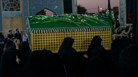 تصاویر/ عزداری هیئت علی بن موسی‌ الرضا (ع)محله عباس‌ آباد آران وبیدگل در نجف ایران