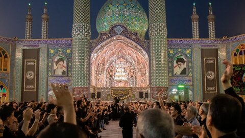 تصاویر/ عزداری هیئت علی بن موسی‌ الرضا (ع)محله عباس‌ آباد آران وبیدگل در نجف ایران