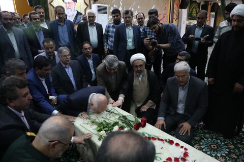 آیین تجدید عهد مسئولان خوزستان با آرمان های شهدا