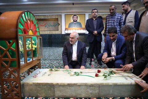 آیین تجدید عهد مسئولان خوزستان با آرمان های شهدا