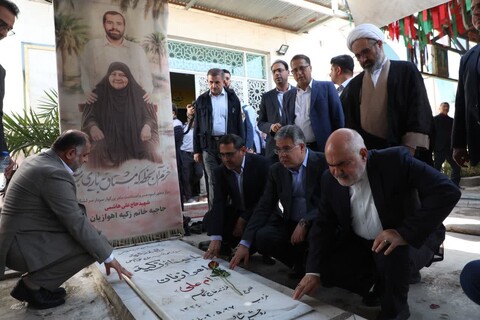 آیین تجدید عهد مسئولان خوزستان با آرمان های شهدا