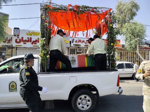 تصاویر/ تشییع شهید هادی رویاهی در بم