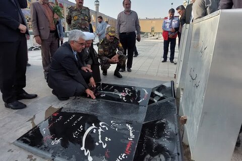 تصاویر: آیین غبارروبی گلزار شهدای آران وبیدگل درنخستین روز هفته دولت