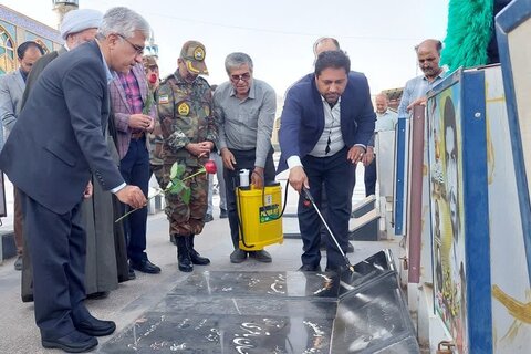 تصاویر: آیین غبارروبی گلزار شهدای آران وبیدگل درنخستین روز هفته دولت