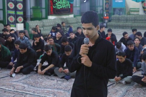 شرکت طلاب دوره میثاق طلبگی حوزه علمیه استان یزد در مراسم حسینیه طزرجان