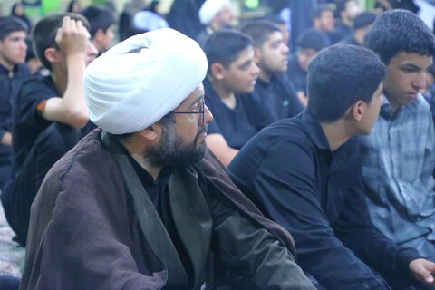 شرکت طلاب دوره میثاق طلبگی حوزه علمیه استان یزد در مراسم حسینیه طزرجان