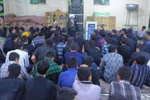 شرکت طلاب دوره میثاق طلبگی حوزه علمیه استان یزد در مراسم حسینیه طزرجان