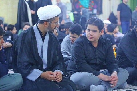 شرکت طلاب دوره میثاق طلبگی حوزه علمیه استان یزد در مراسم حسینیه طزرجان
