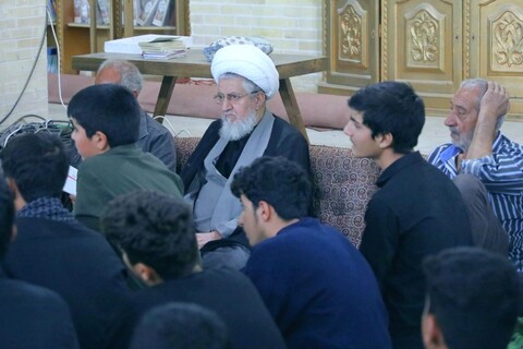 شرکت طلاب دوره میثاق طلبگی حوزه علمیه استان یزد در مراسم حسینیه طزرجان