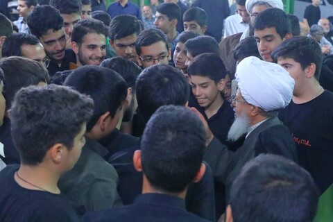 شرکت طلاب دوره میثاق طلبگی حوزه علمیه استان یزد در مراسم حسینیه طزرجان