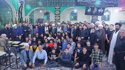 شرکت طلاب دوره میثاق طلبگی حوزه علمیه استان یزد در مراسم حسینیه طزرجان