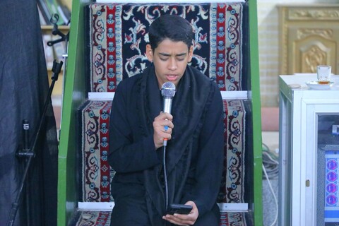 شرکت طلاب دوره میثاق طلبگی حوزه علمیه استان یزد در مراسم حسینیه طزرجان